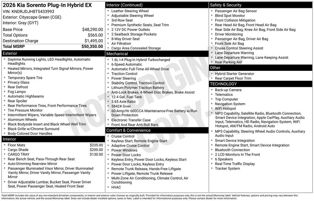 2026 Kia Sorento Plug-In Hybrid EX for sale in Denver, CO