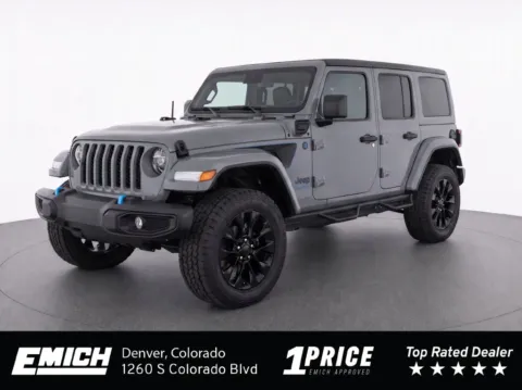 Gray 2022 Jeep Wrangler Unlimited Sahara 4xe for sale in Denver, CO