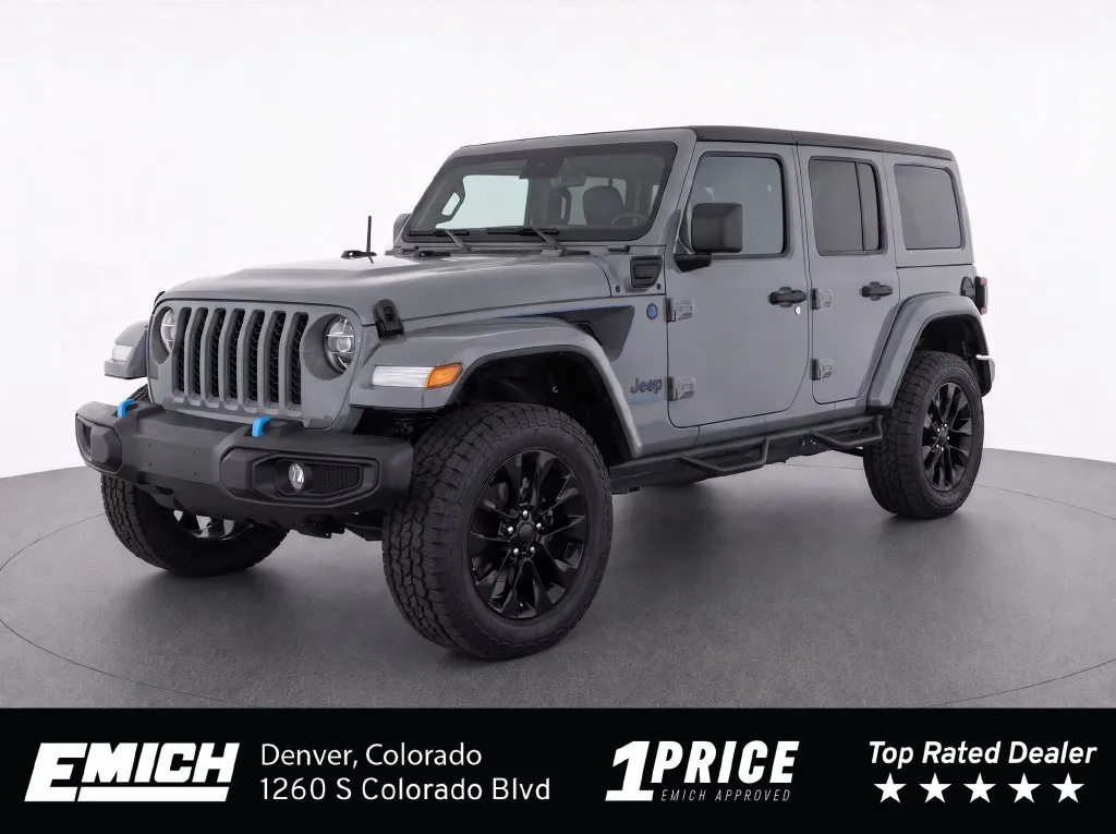 Gray 2022 Jeep Wrangler Unlimited Sahara 4xe for sale in Denver, CO