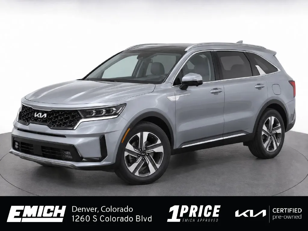 Gray 2023 Kia Sorento Hybrid SX Prestige for sale in Denver, CO