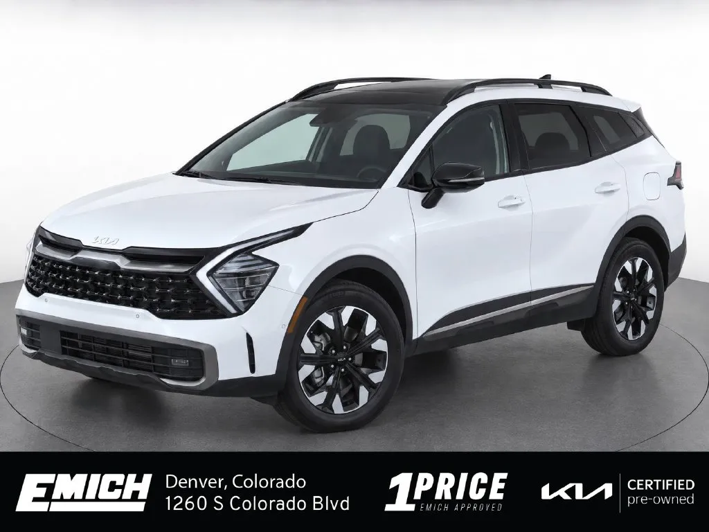 White 2024 Kia Sportage Plug-In Hybrid X-Line Prestige for sale in Denver, CO