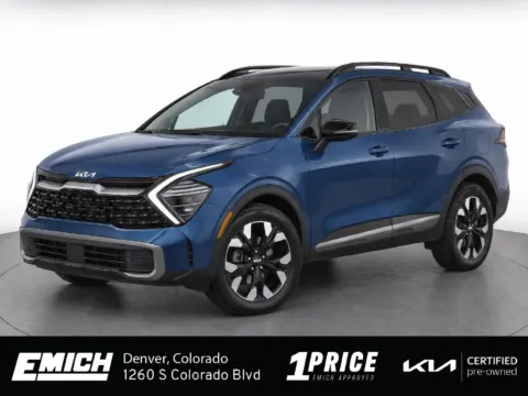 Blue 2024 Kia Sportage Plug-In Hybrid X-Line for sale in Denver, CO