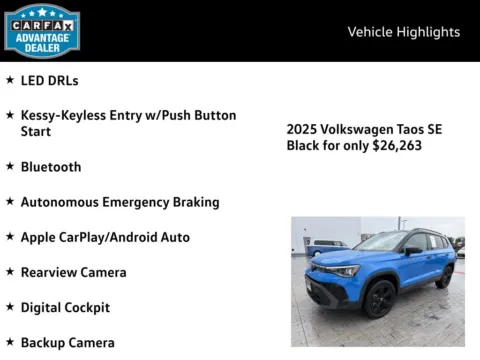 More photos of 2025 Volkswagen Taos 1.5T SE Black at Emich Volkswagen, CO