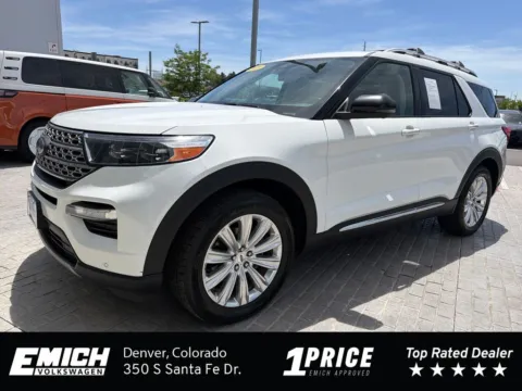 White 2020 Ford Explorer Limited for sale in Denver, CO