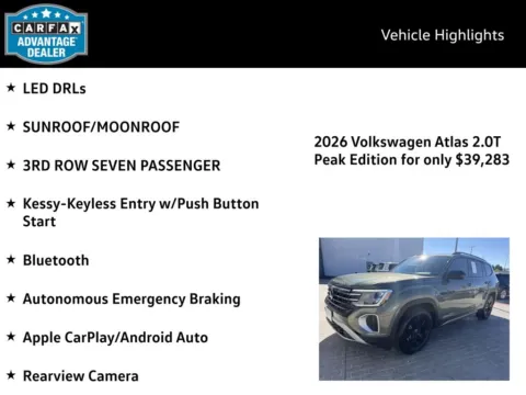 More photos of 2026 Volkswagen Atlas 2.0T Peak Edition at Emich Volkswagen, CO