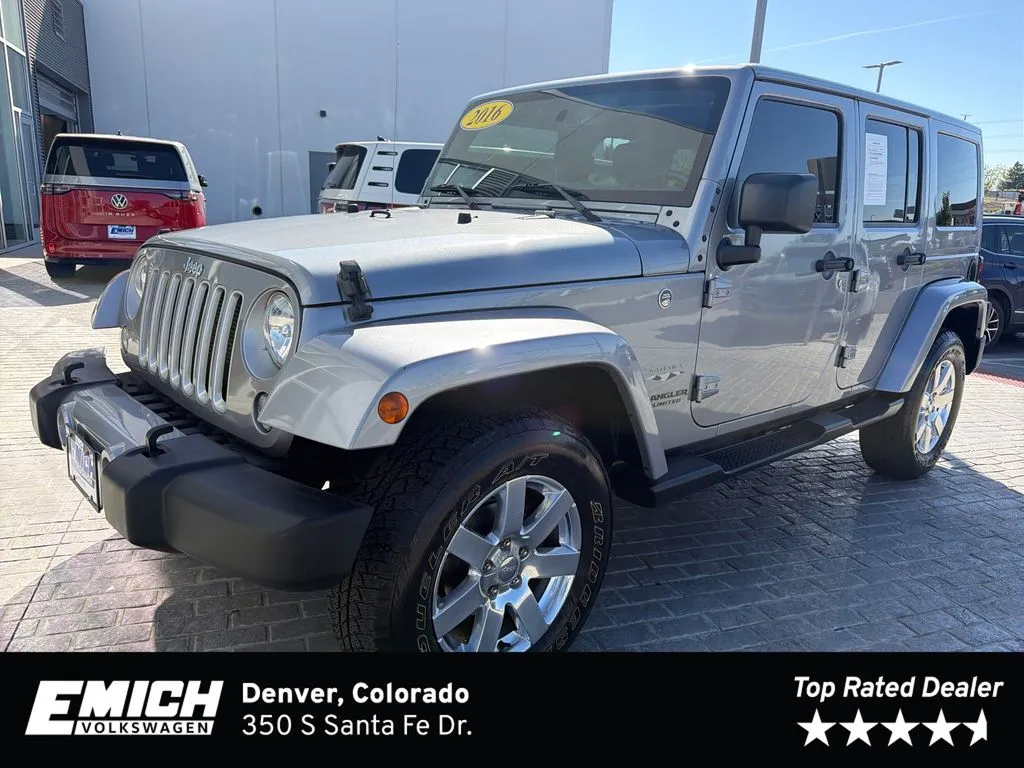 Silver 2016 Jeep Wrangler Unlimited Sahara for sale in Denver, CO