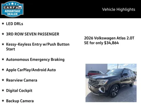 More photos of 2026 Volkswagen Atlas 2.0T SE at Emich Volkswagen, CO