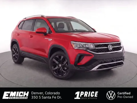 Red 2023 Volkswagen Taos 1.5T SE for sale in Denver, CO