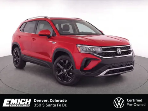 Red 2023 Volkswagen Taos 1.5T SE for sale in Denver, CO
