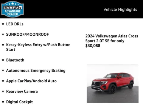 More photos of 2024 Volkswagen Atlas Cross Sport 2.0T SE w/Technology at Emich Volkswagen, CO