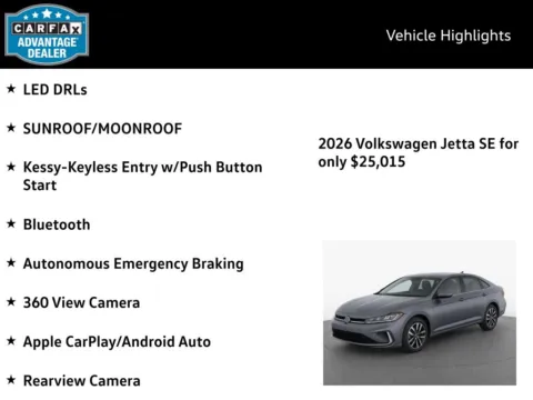 More photos of 2026 Volkswagen Jetta 1.5T SE at Emich Volkswagen, CO
