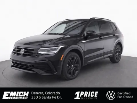 Black 2022 Volkswagen Tiguan 2.0T SE R-Line Black for sale in Denver, CO