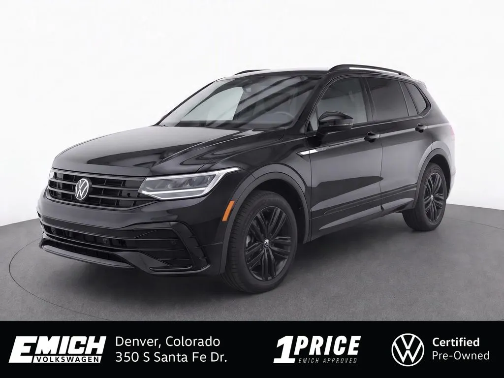 Black 2022 Volkswagen Tiguan 2.0T SE R-Line Black for sale in Denver, CO