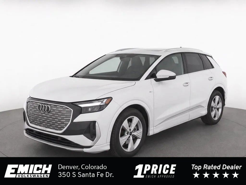 White 2023 Audi Q4 e-tron Premium Plus for sale in Denver, CO