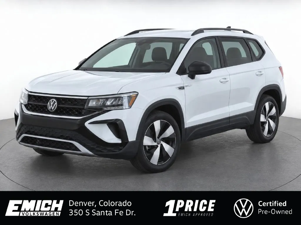 White 2023 Volkswagen Taos 1.5T S for sale in Denver, CO