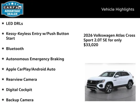 More photos of 2026 Volkswagen Atlas Cross Sport SE at Emich Volkswagen, CO