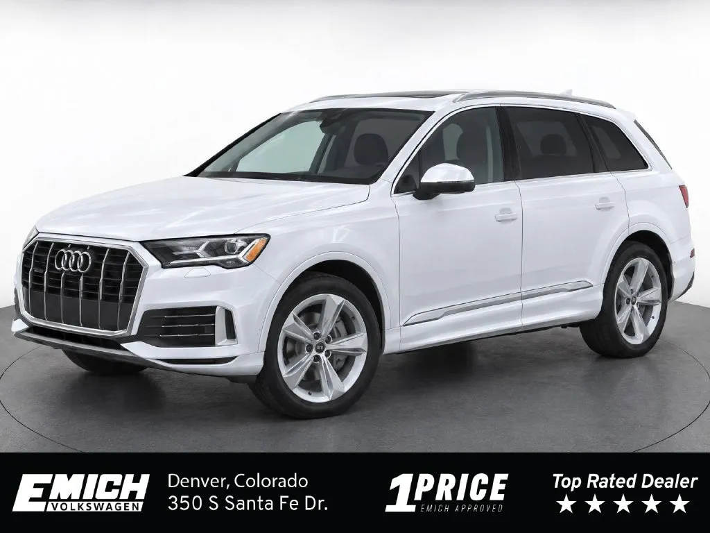 White 2022 Audi Q7 55 Premium for sale in Denver, CO