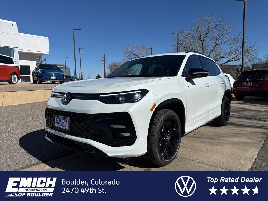 White 2026 Volkswagen Tiguan 2.0T SE R-Line Black for sale in Boulder, CO