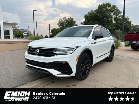 White 2022 Volkswagen Tiguan 2.0T SE R-Line Black for sale in Boulder, CO