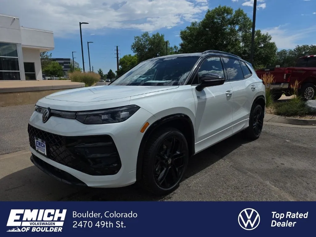 White 2026 Volkswagen Tiguan 2.0T SE R-Line Black for sale in Boulder, CO