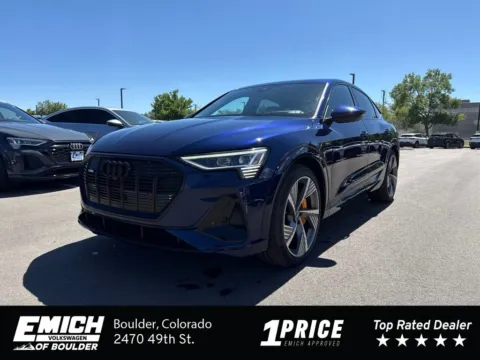 Blue 2022 Audi e-tron Sportback S line Prestige for sale in Boulder, CO