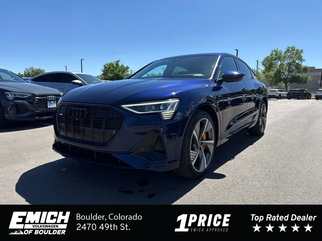 Blue 2022 Audi e-tron Sportback S line Prestige for sale in Boulder, CO