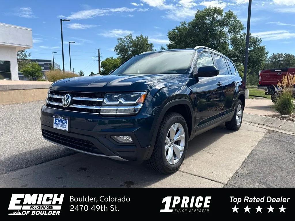 Blue 2018 Volkswagen Atlas 3.6L V6 SE for sale in Boulder, CO