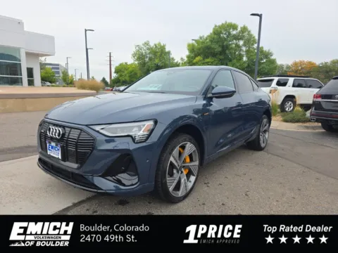 Blue 2023 Audi e-tron Sportback S line Prestige for sale in Boulder, CO