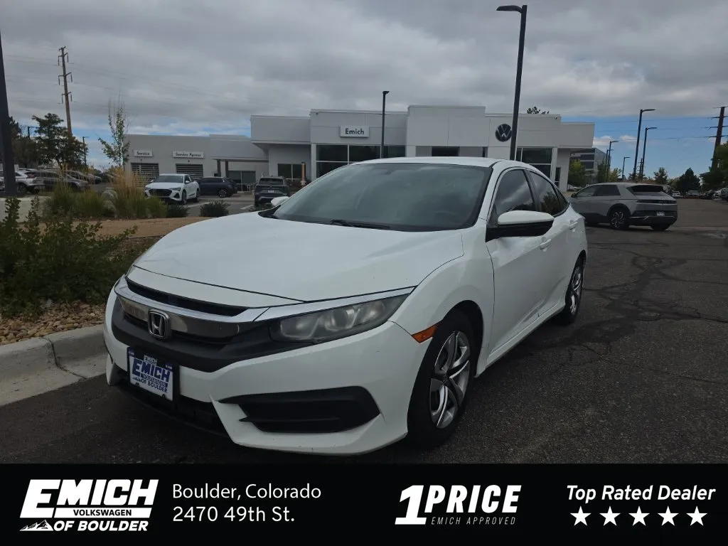 White 2016 Honda Civic LX for sale in Boulder, CO