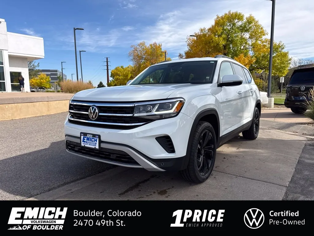 White 2022 Volkswagen Atlas 3.6L V6 SE w/Technology for sale in Boulder, CO