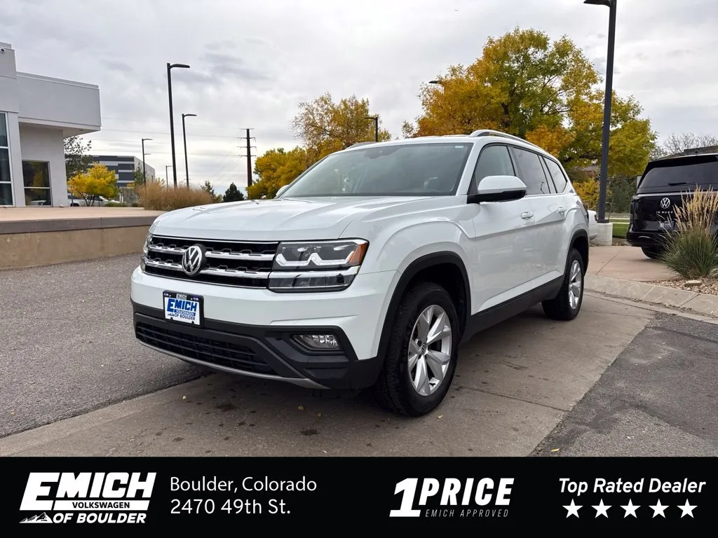 White 2019 Volkswagen Atlas 3.6L V6 SE for sale in Boulder, CO