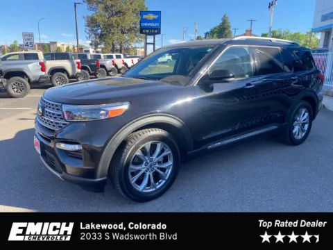 Black 2021 Ford Explorer Limited for sale in Lakewood, CO