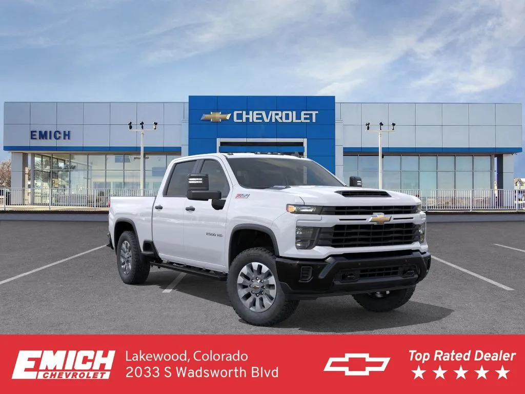 White 2026 Chevrolet Silverado 2500 HD Custom for sale in Lakewood, CO