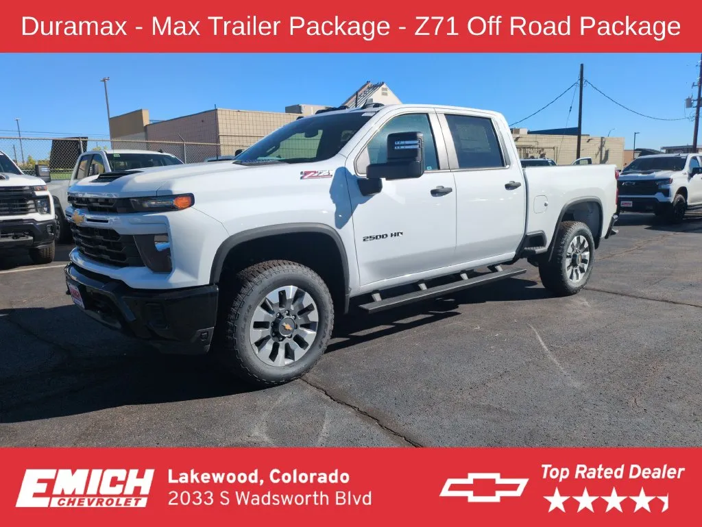 White 2026 Chevrolet Silverado 2500 HD Custom for sale in Lakewood, CO