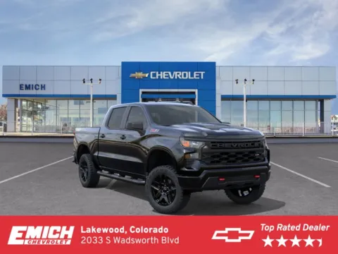 Black 2026 Chevrolet Silverado 1500 Custom Trail Boss for sale in Lakewood, CO