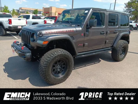 Gray 2021 Jeep Wrangler Unlimited Rubicon for sale in Lakewood, CO
