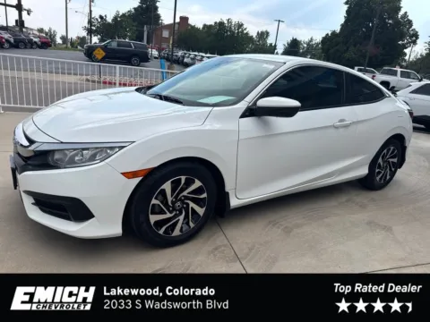 White 2017 Honda Civic LX for sale in Lakewood, CO