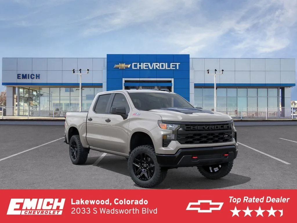 White 2026 Chevrolet Silverado 1500 Custom Trail Boss for sale in Lakewood, CO