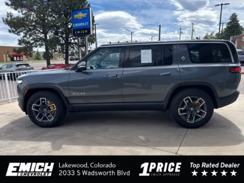 Photos of 2023 Rivian R1S Adventure Quad Motor Large Pack for sale in Lakewood, CO at Emich Chevrolet