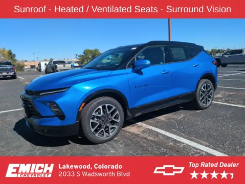 Blue 2026 Chevrolet Blazer RS for sale in Lakewood, CO