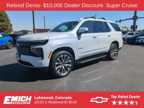 White 2026 Chevrolet Tahoe High Country for sale in Lakewood, CO