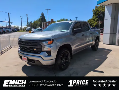 Gray 2024 Chevrolet Silverado 1500 Custom for sale in Lakewood, CO