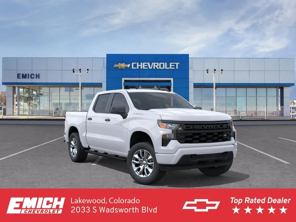 White 2026 Chevrolet Silverado 1500 Custom for sale in Lakewood, CO