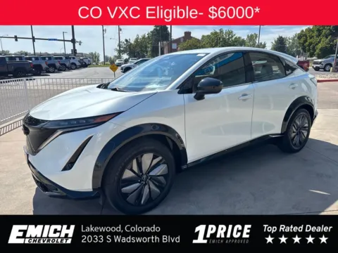 White 2024 Nissan Ariya EVOLVE+ e-4ORCE for sale in Lakewood, CO