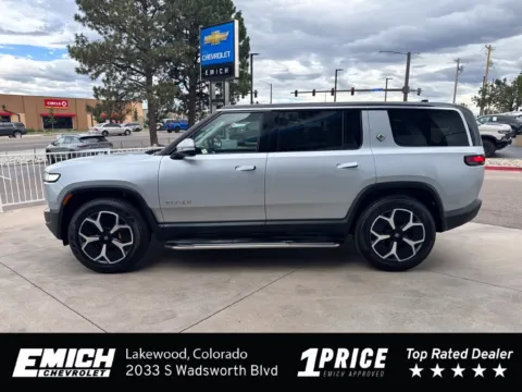 Photos of 2023 Rivian R1S Adventure Quad Motor Large Pack for sale in Lakewood, CO at Emich Chevrolet