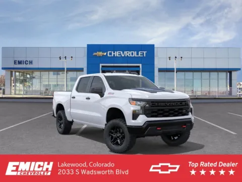 White 2026 Chevrolet Silverado 1500 Custom Trail Boss for sale in Lakewood, CO