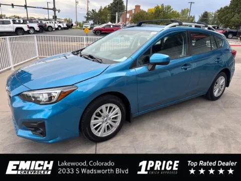 Blue 2017 Subaru Impreza 2.0i Premium for sale in Lakewood, CO