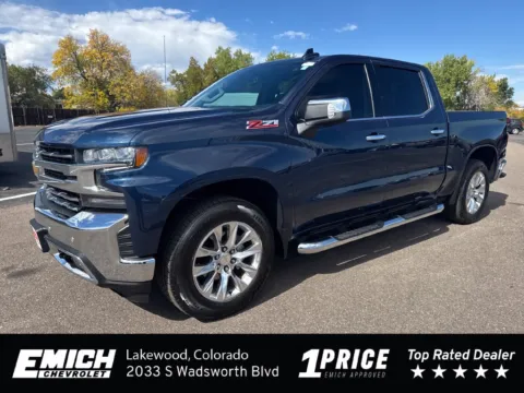Blue 2021 Chevrolet Silverado 1500 LTZ for sale in Lakewood, CO
