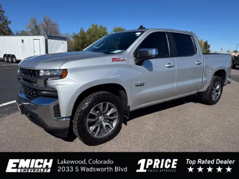 Silver 2021 Chevrolet Silverado 1500 LT for sale in Lakewood, CO