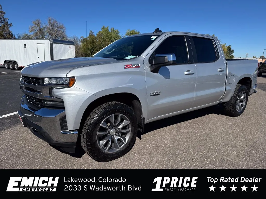 Silver 2021 Chevrolet Silverado 1500 LT for sale in Lakewood, CO